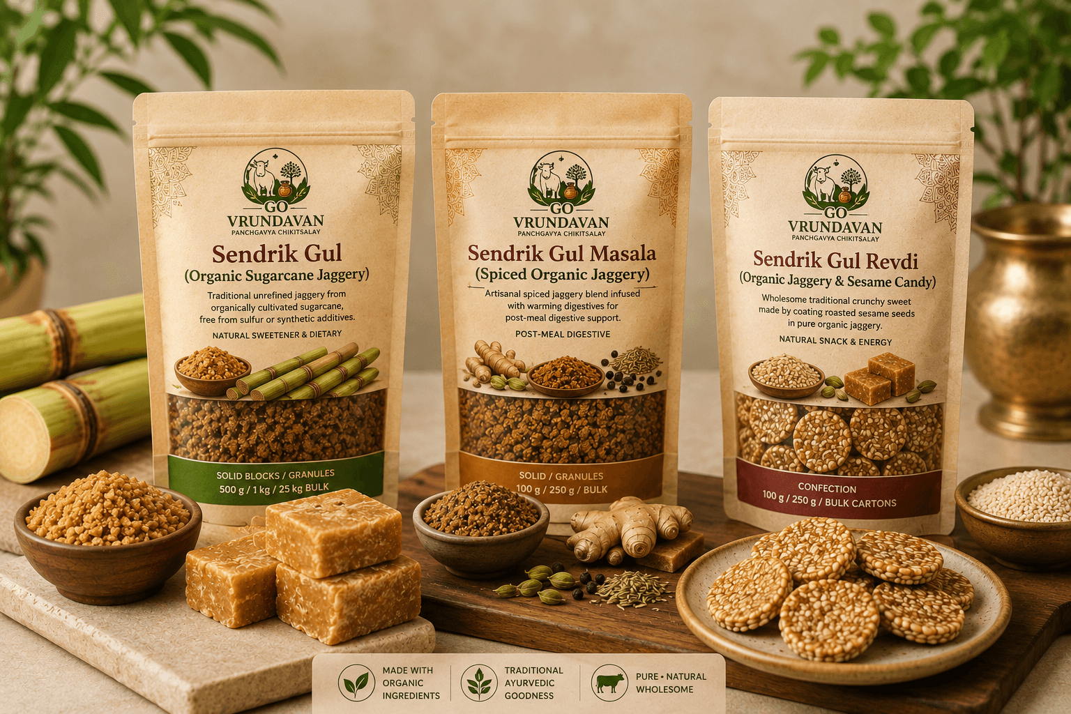 Sendrik Gul (Organic Sugarcane Jaggery)
